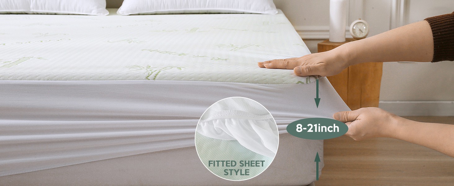 Protetor impermeável de fibra de bambu Protetor impermeável de fibra de bambu