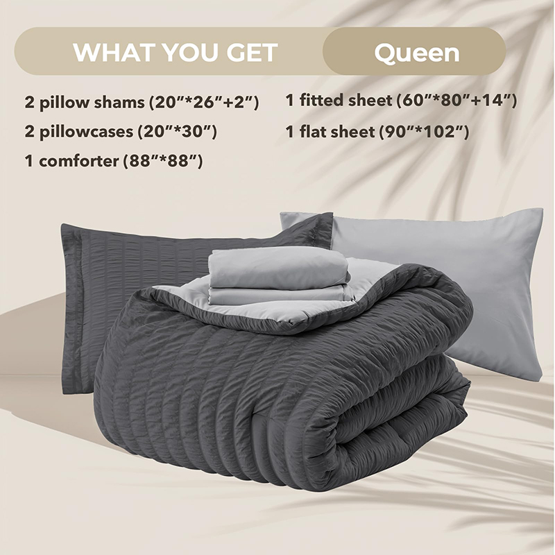 Set piumino per tutte le stagioni in seersucker