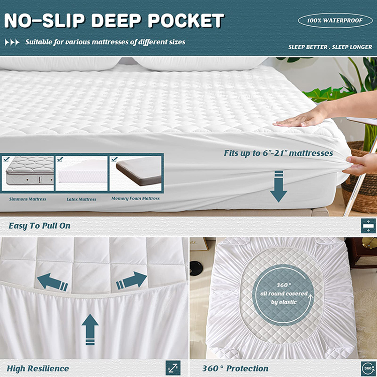 Waterproof Deep Pocket Mattress Protector Waterproof Deep Pocket Mattress Protector