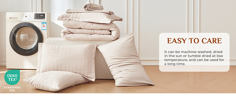 Ensemble de couettes de luxe 7 pièces en seersucker