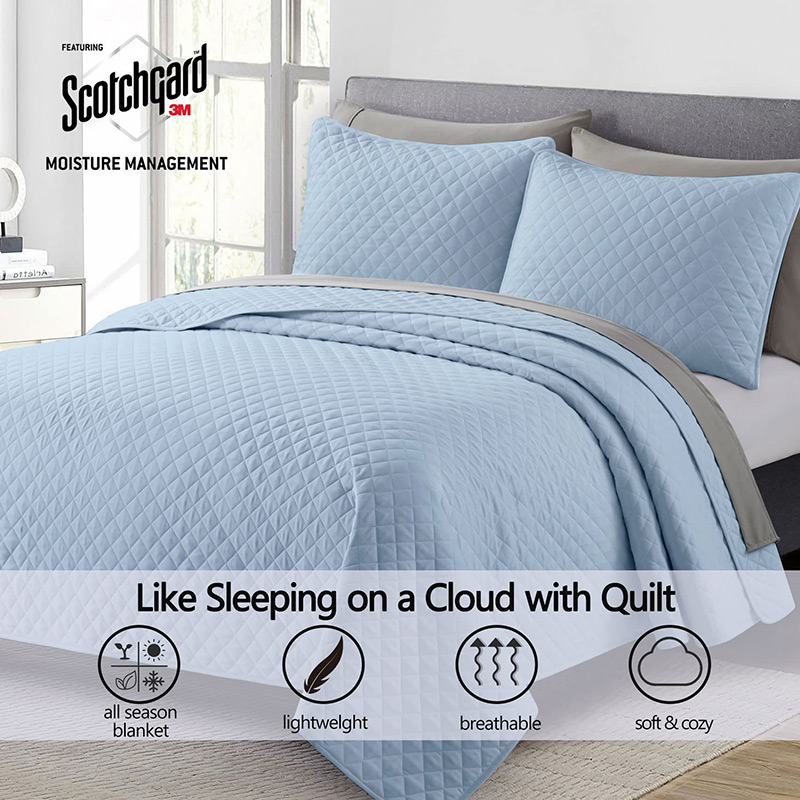 幾何学模様のオールシーズンキルトセット