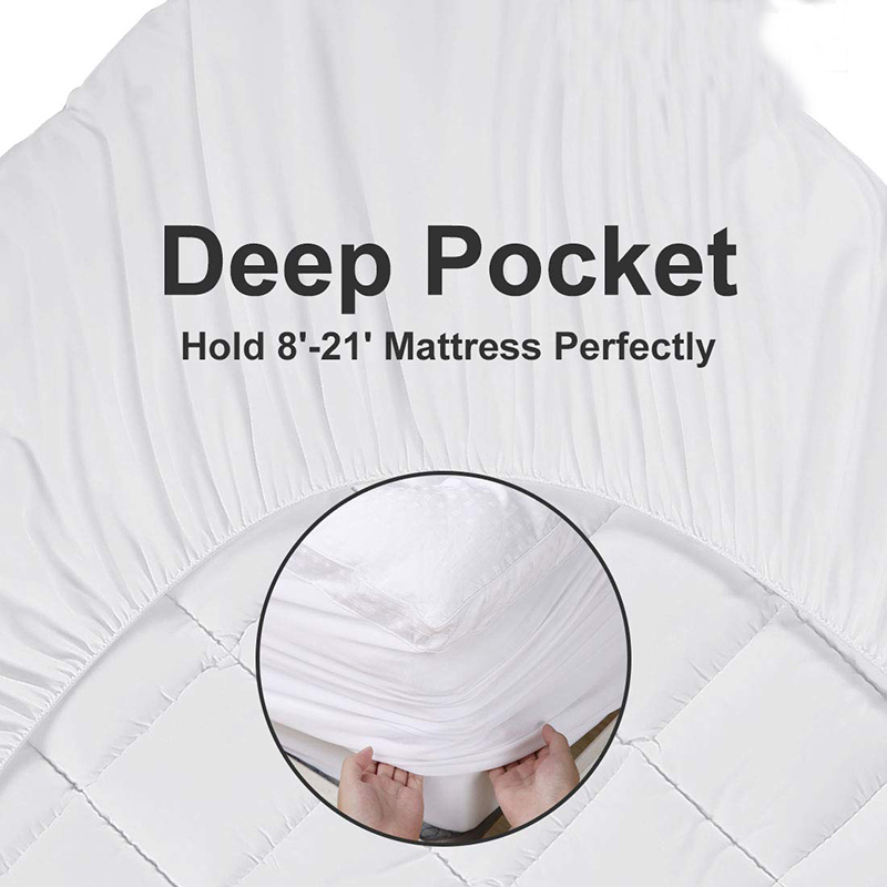 Algodão Queen Colchão Topper 