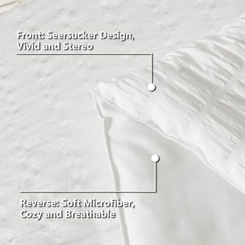 Parure de lit toutes saisons en seersucker