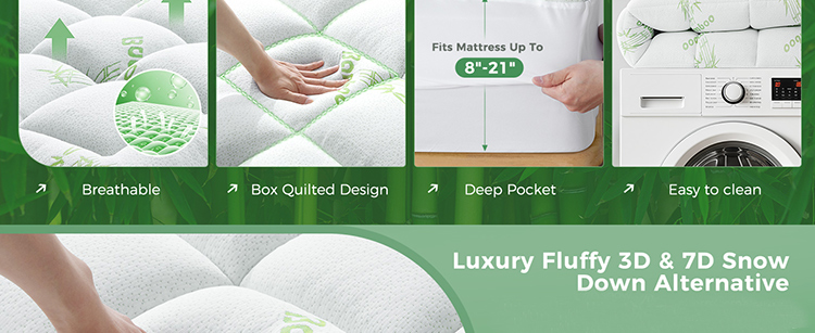 竹製ディープポケットマットレストッパー 竹製ディープポケットマットレストッパー