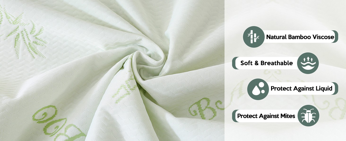 Protetor impermeável de fibra de bambu Protetor impermeável de fibra de bambu