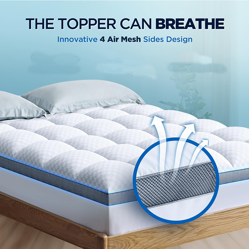 Topper de colchão de espuma de memória de pelúcia 