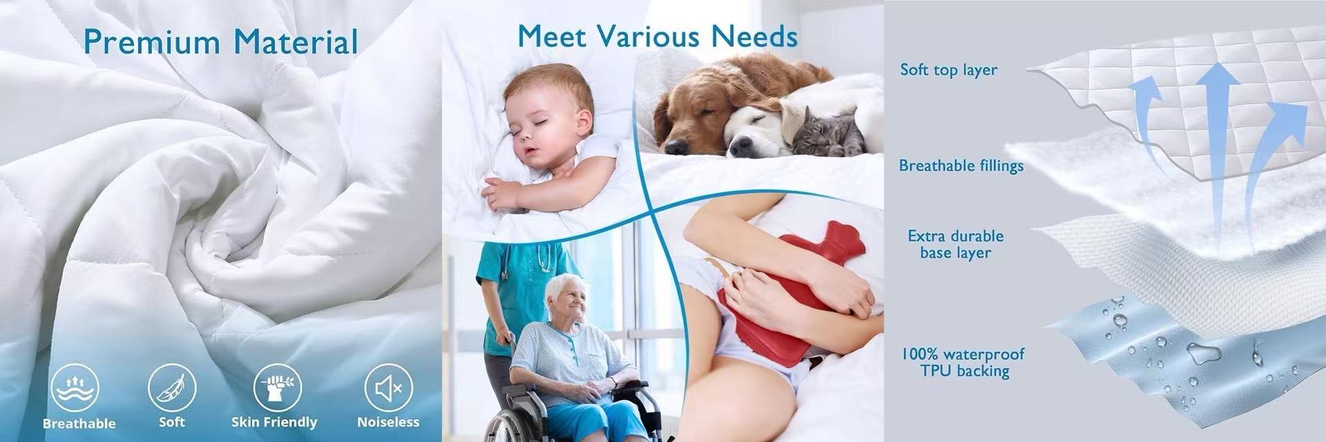 Protetor de colchão acolchoado Protetor de colchão acolchoado