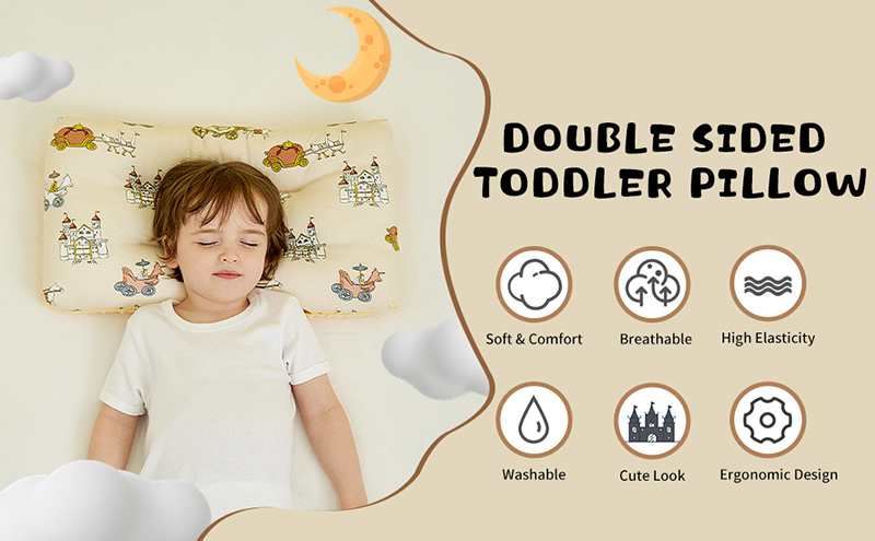 Oreiller pour tout-petits en coton respirant