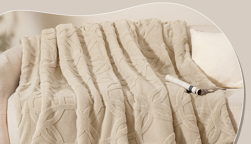 بطانية من صوف الشيربا الجاكار المزخرف بطانية من صوف الشيربا الجاكار المزخرف