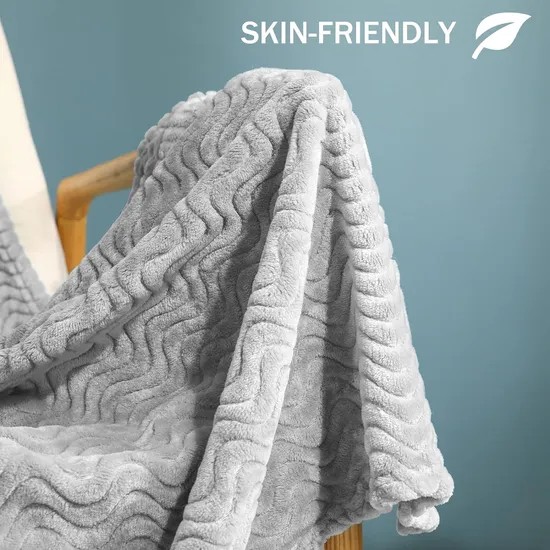 Cozy Velvet Wave Plush Bedspread