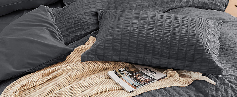 Set copripiumino in seersucker per tutte le stagioni Set copripiumino in seersucker per tutte le stagioni