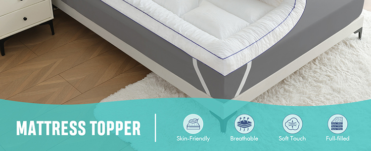 Sobrecolchão de espuma viscoelástica triturada Sobrecolchão de espuma viscoelástica triturada