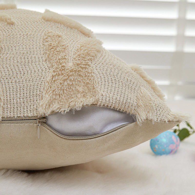 Almohada de piel sintética de conejito