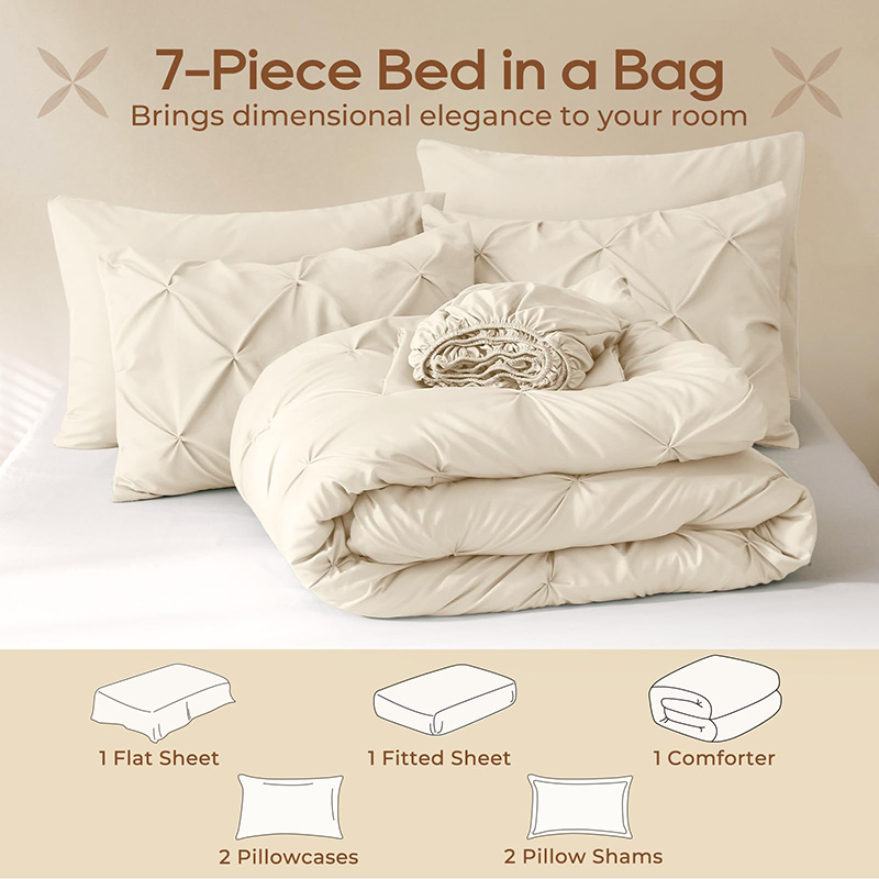 Conjunto de edredão de 7 peças para todas as estações