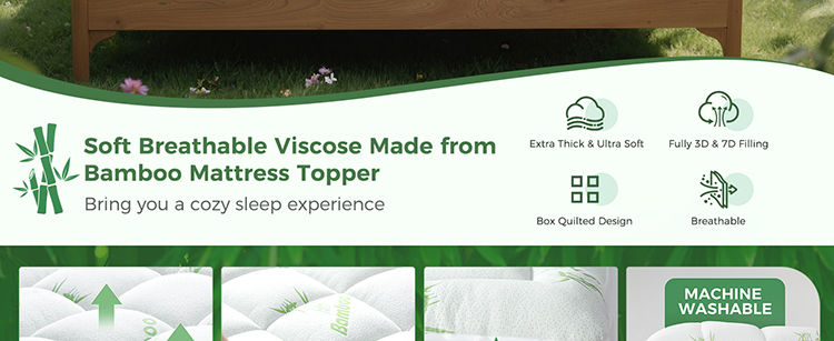 竹製ディープポケットマットレストッパー 竹製ディープポケットマットレストッパー