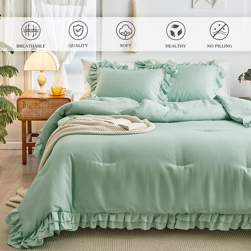 Luxury Fluffy Ruffled Bedding Set