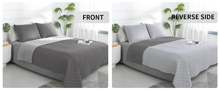 Reversible Stain Resistant Bedspread Set Reversible Stain Resistant Bedspread Set