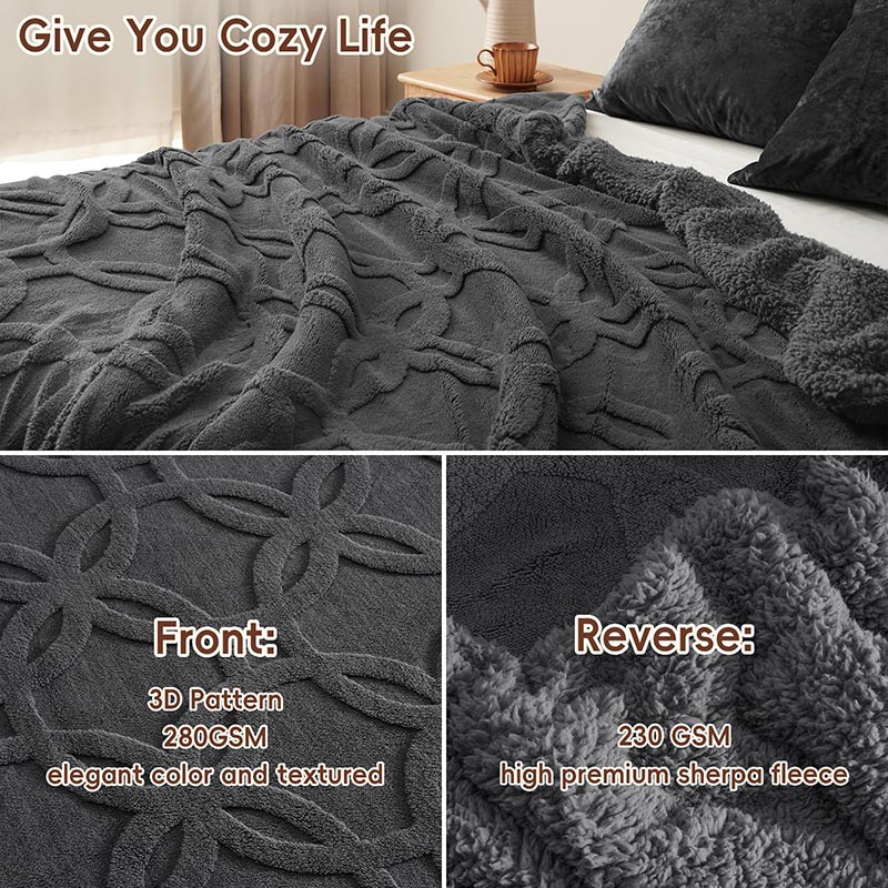 Premium Sherpa Fleece Cozy Blanket