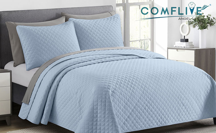 幾何学模様のオールシーズンキルトセット 幾何学模様のオールシーズンキルトセット