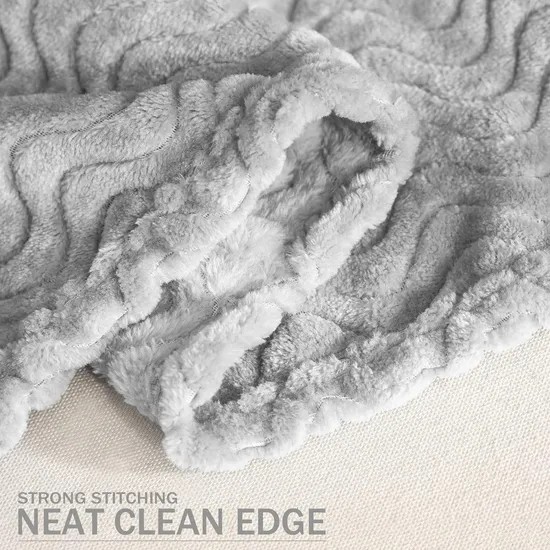 Cozy Velvet Wave Plush Bedspread