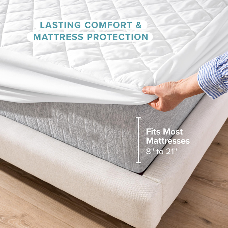 キルティング加工の洗えるマットレストッパー キルティング加工の洗えるマットレストッパー