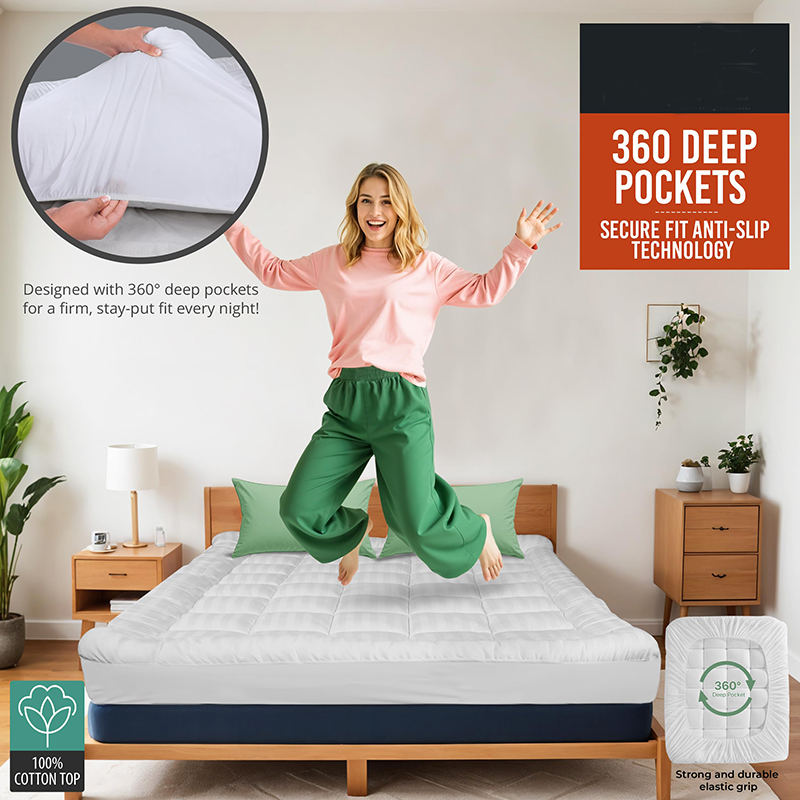 Breathable Cotton Mattress Topper