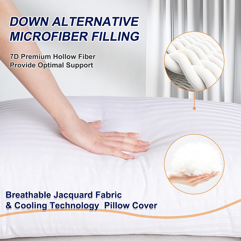 Almohadas de cama lavables de apoyo suave 