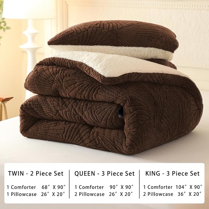 Couette Sherpa Jacquard Coquillage