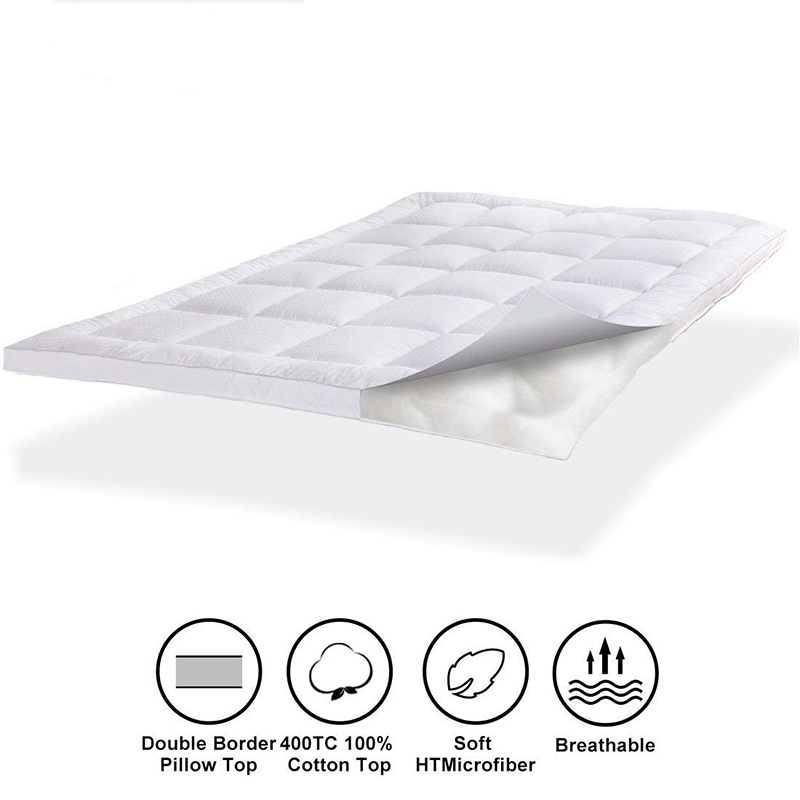 Algodão Queen Colchão Topper 