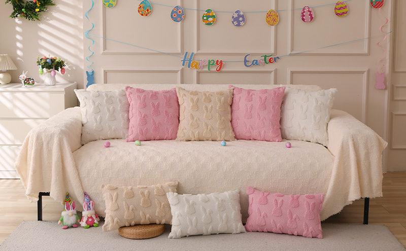 Almohada de piel sintética de conejito Almohada de piel sintética de conejito