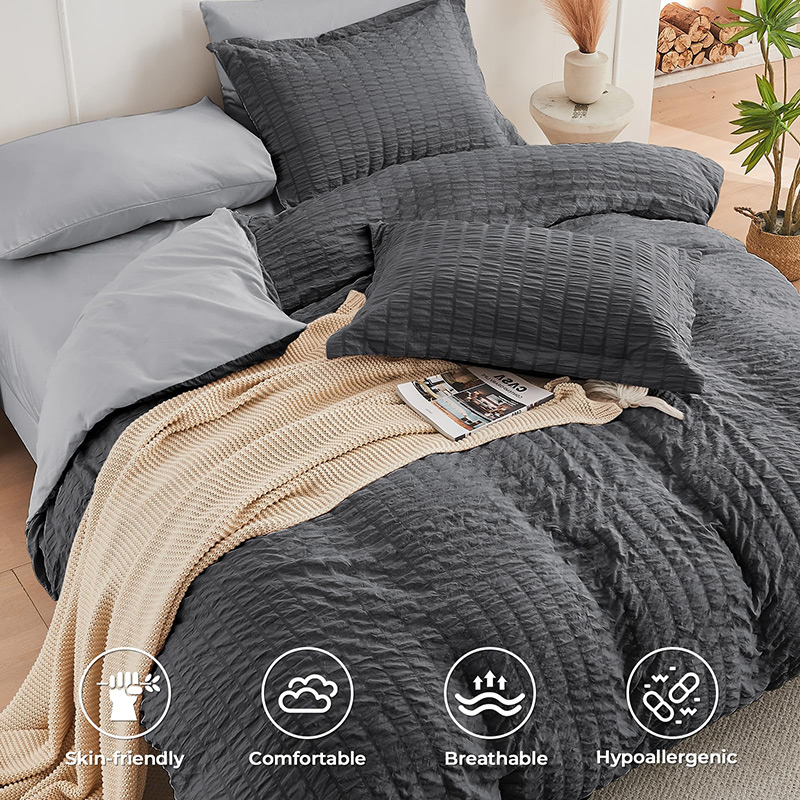 Set piumino per tutte le stagioni in seersucker