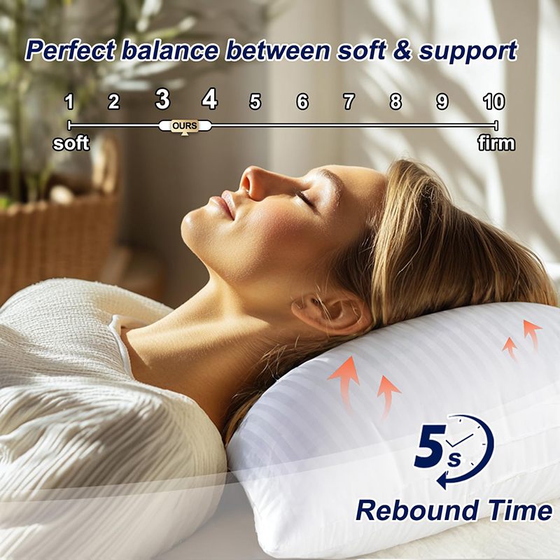 Almohadas de cama lavables de apoyo suave 