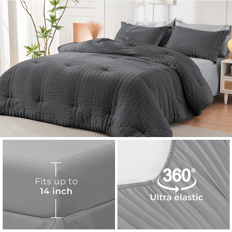 Set piumino per tutte le stagioni in seersucker