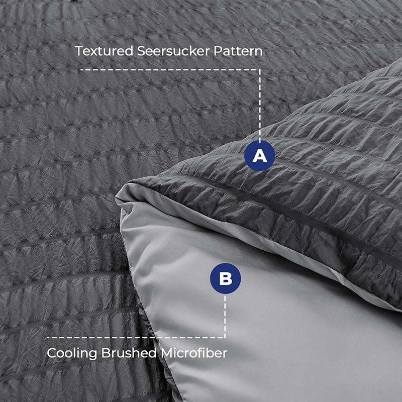 Set piumino per tutte le stagioni in seersucker