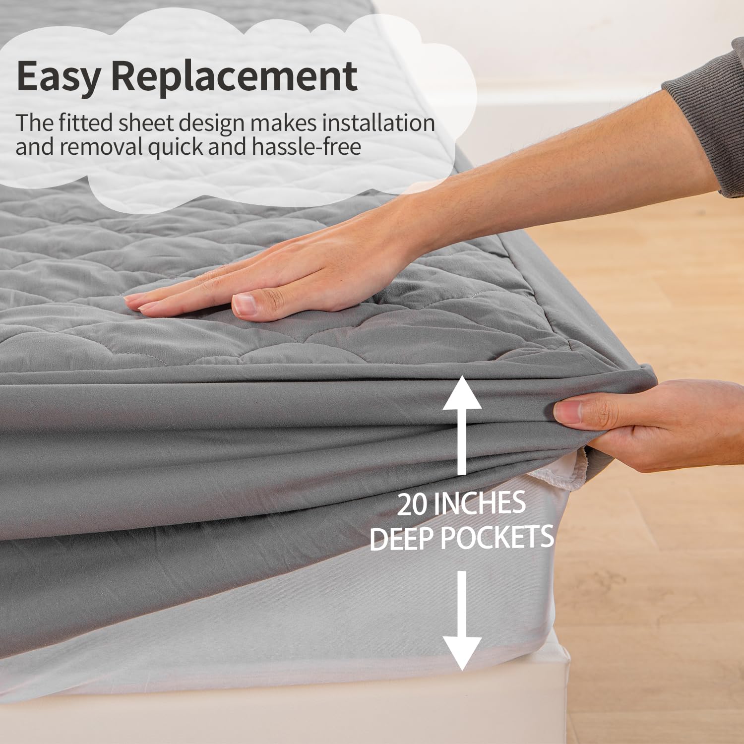 Стеганый матрасный протектор