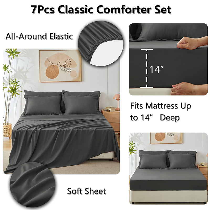 7 Piece All Season Comforter Set