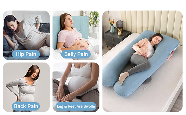 Almofada de gravidez refrigerada em forma de U Almofada de gravidez refrigerada em forma de U