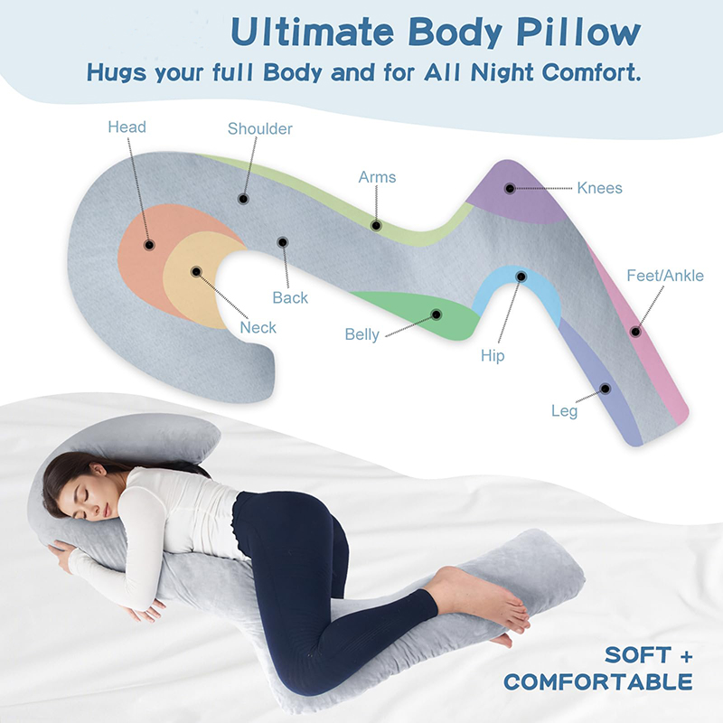 Oreiller corporel en mousse à mémoire de forme 