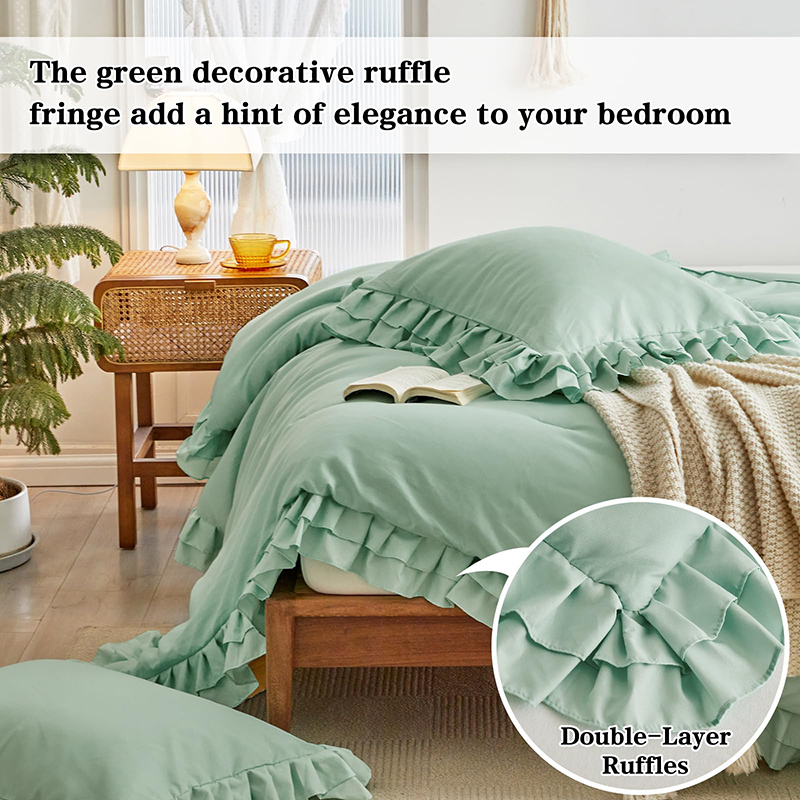 Luxury Fluffy Ruffled Bedding Set