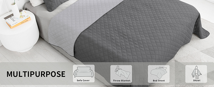 Reversible Stain Resistant Bedspread Set Reversible Stain Resistant Bedspread Set